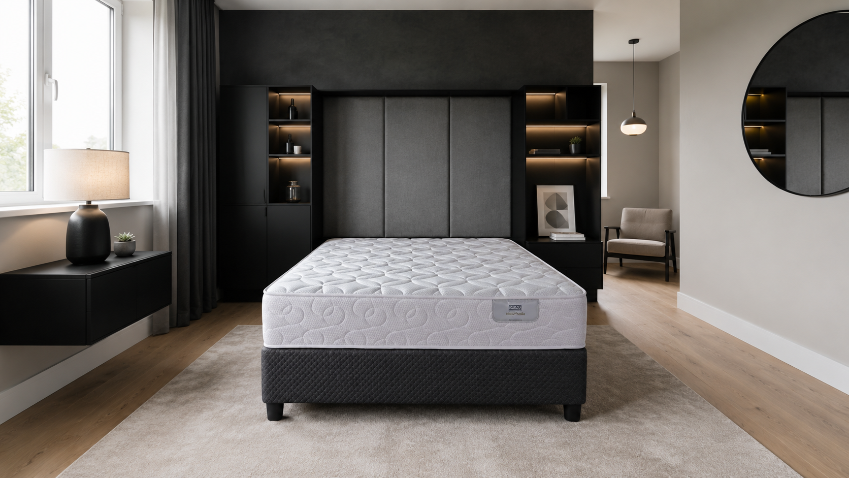 Lylax mattress in a contemporary bedroom